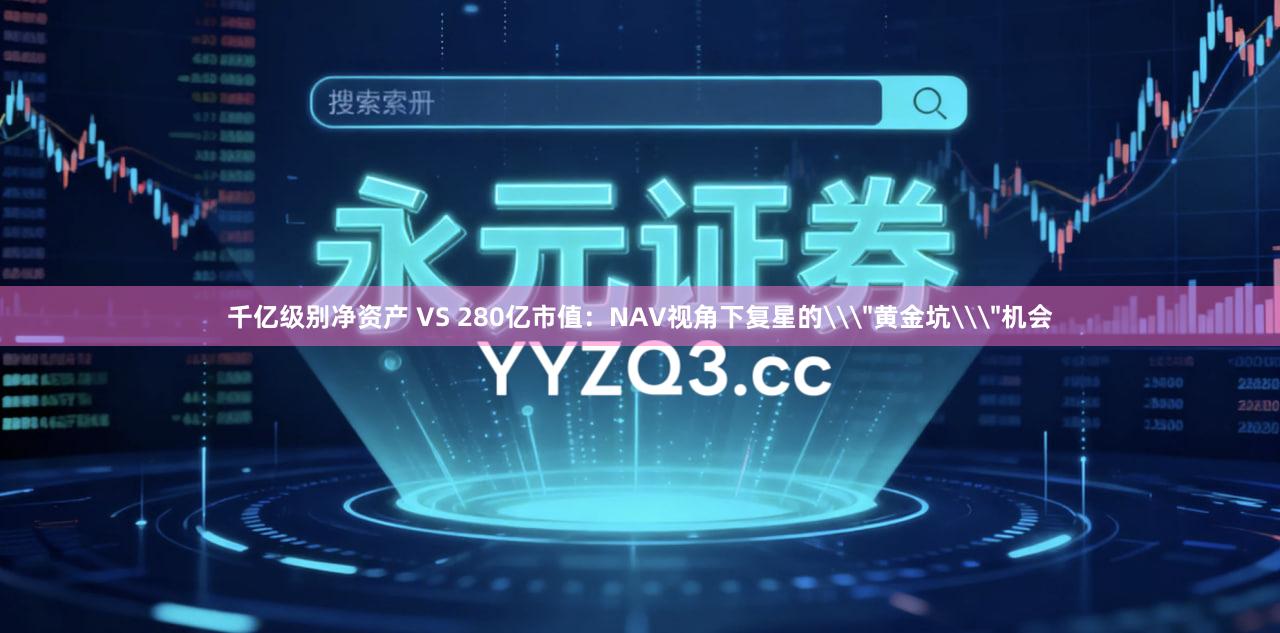 千亿级别净资产 VS 280亿市值：NAV视角下复星的\＂黄金坑\＂机会